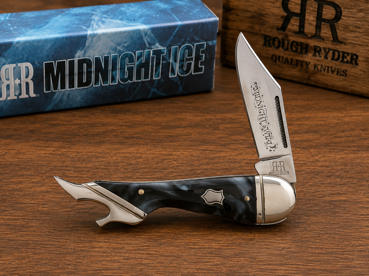 Rough Ryder Midnight Ice Lady Leg Folding Knife - #0336
