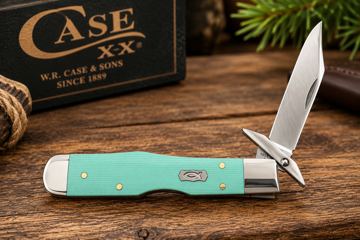 Case XX Cheetah Cub Seafoam Green G-10 – 2026 Vault Release