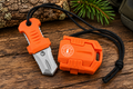 Outdoor Edge Orange Compact Fixed Blade Neck Knife with Sheath