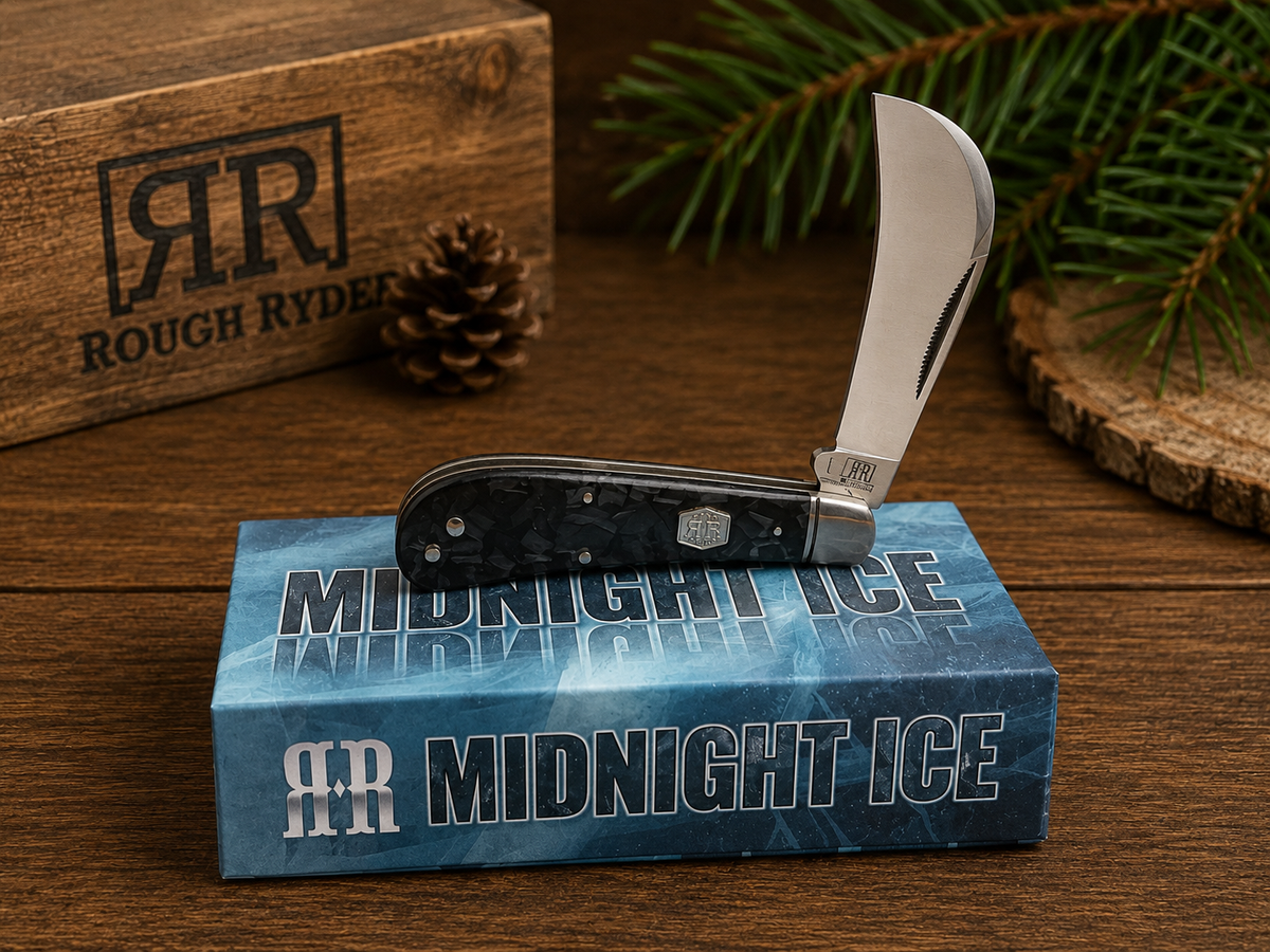 Rough Ryder Midnight Ice Hawkbill Folding Knife - #0335