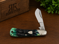 Rough Ryder Bluegill Traditional Folding Knife – Blue/Green Jigged Handle - #0349