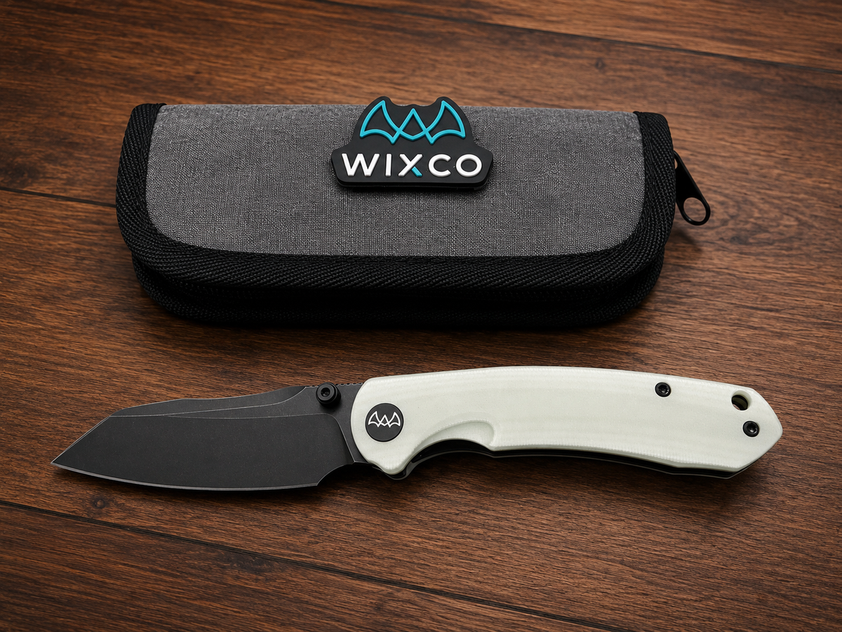 WIXCO EDC Folding Knife – Ivory Handle / Black Blade - #0326