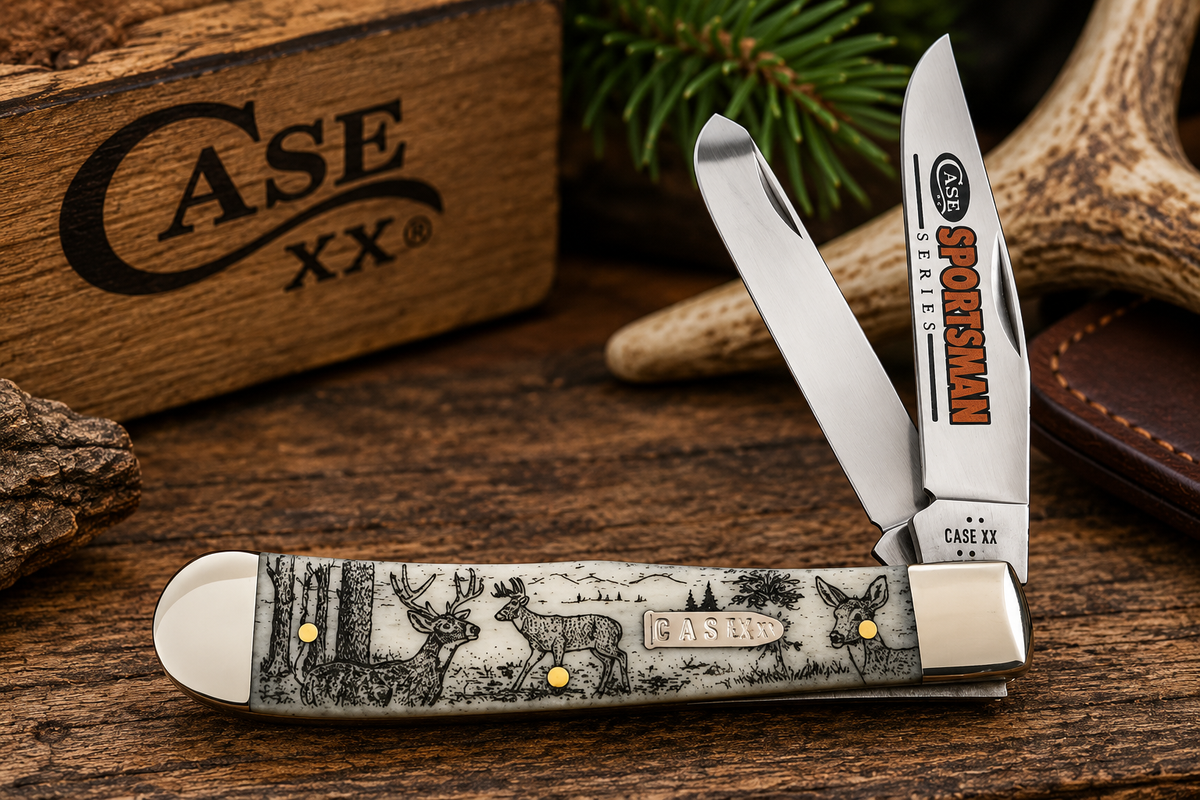 Case XX Sportsman Series Whitetail Deer Trapper – Natural Bone 6254 SS