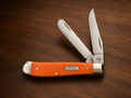Case XX Smooth Orange Synthetic Mini Trapper – Clip & Spey Blades - #0101