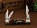 Rough Ryder Brown Jigged Bone Three-Blade Stockman Pocket Knife - #0309