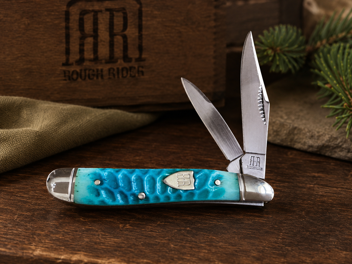 Rough Ryder Blue Dragon Jigged Bone Peanut – RR2767 – 2 Blade - #0038