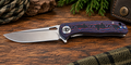 DreamTech D3897 Blue & Red Micarta EDC Folding Knife