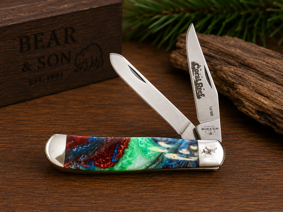 Bear & Son Coral Reef Limited Edition Two-Blade Pocket Knife – 1 of 600 - #0338