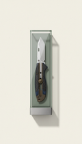 Limited-edition carbon fiber utility knife in display case