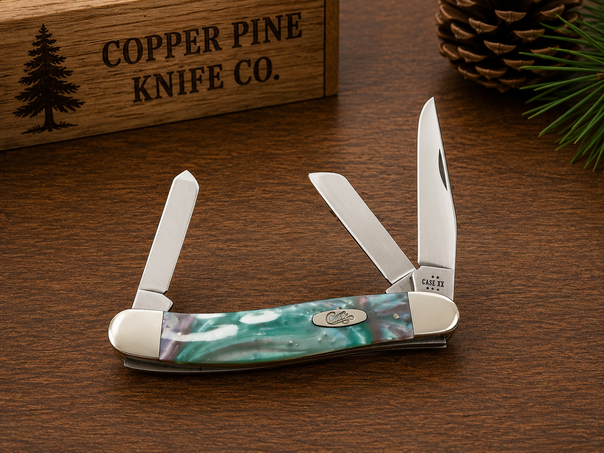 Case XX 9318CS Corelon Stockman – Green/Teal Swirl - #0320
