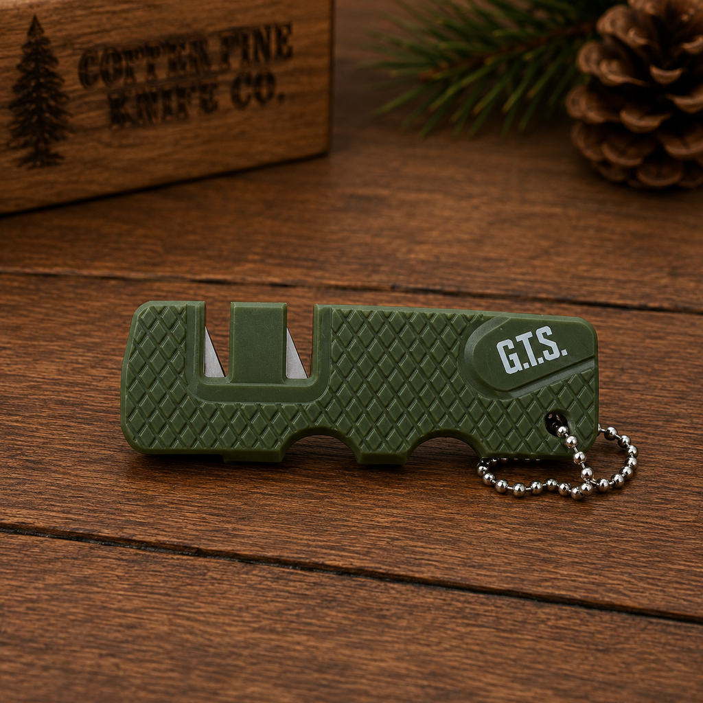G.T.S. Compact Pocket Knife Sharpener – OD Green - #1007
