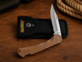 Marble’s MR585 Brown Micarta Lockback Hunter – 3.5” Clip Point – Nylon Sheath - #0248