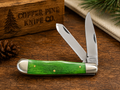 **Frost Cutlery Green Bone Trapper – Two\-Blade Folding Pocket Knife** - #0331