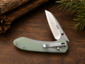 Kubey Hound Jade G10 Crossbar Lock – 14C28N Folding Knife - #0294