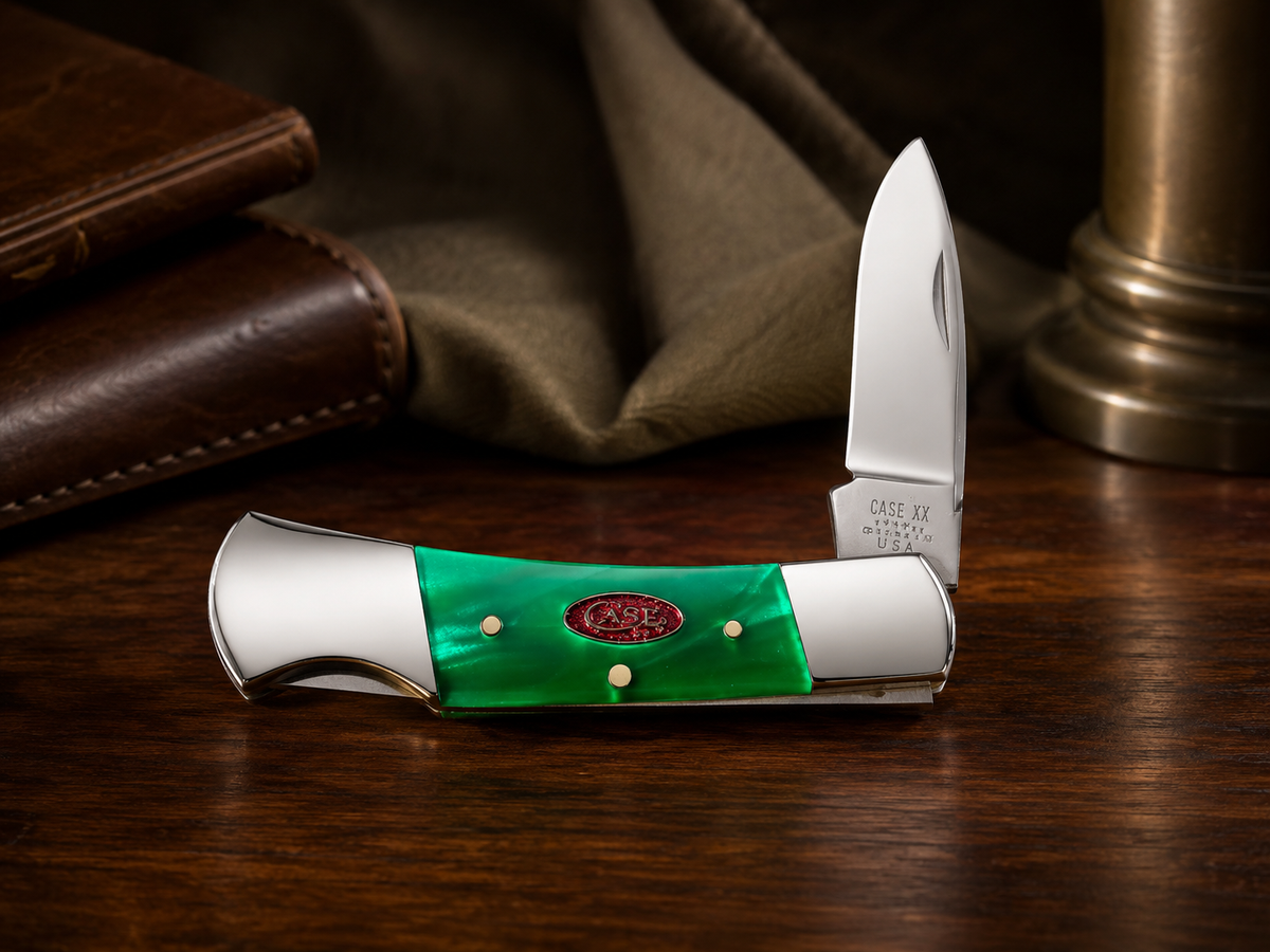 Case XX Smooth Green Pearl Kirinite Lockback – Model 24415 - #0121