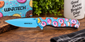 WarTech PWT456A Donut Folding Knife – Blue Blade & Donut Handle
