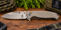 Buckshot Knives Gray Button-Lock EDC Folding Knife