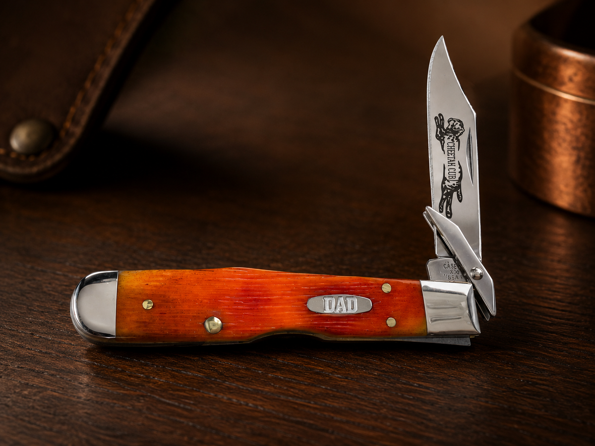 Case XX Tequila Sunrise Cheetah Cub - Dad - #0140