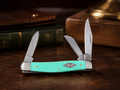 Case XX Smooth Mint Green Synthetic Medium Stockman – 3 Blade - #0120