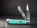 Case XX Smooth Mint Green Synthetic Mini Trapper – Clip & Spey – Tru-Sharp Stainless - #0189