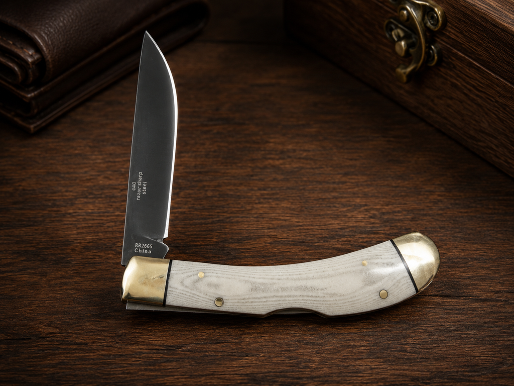 Rough Ryder Tuxedo White Micarta - #0015
