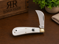 Rough Ryder White Hawkbill Traditional Pocket Knife - #0358