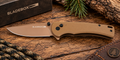 BladeBox Sandman D2 Button-Lock Folding Knife – Tuscan Tan G10