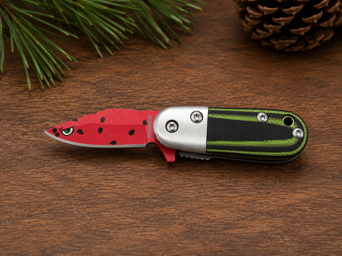 Rough Ryder Angry Watermelon Mini Assisted-Opening Knife - #0317