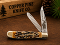 Salvation Trapper – Burnt Bone John 3:16 Christian Pocket Knife - #0307