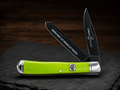 Rough Ryder Zombie Nick Trapper – RR1452 – Neon Green – Black 440A Stainless