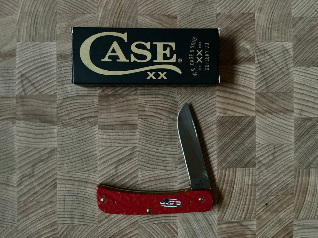 New in box - Red Synthetic Rough Jig Sod Buster Jr