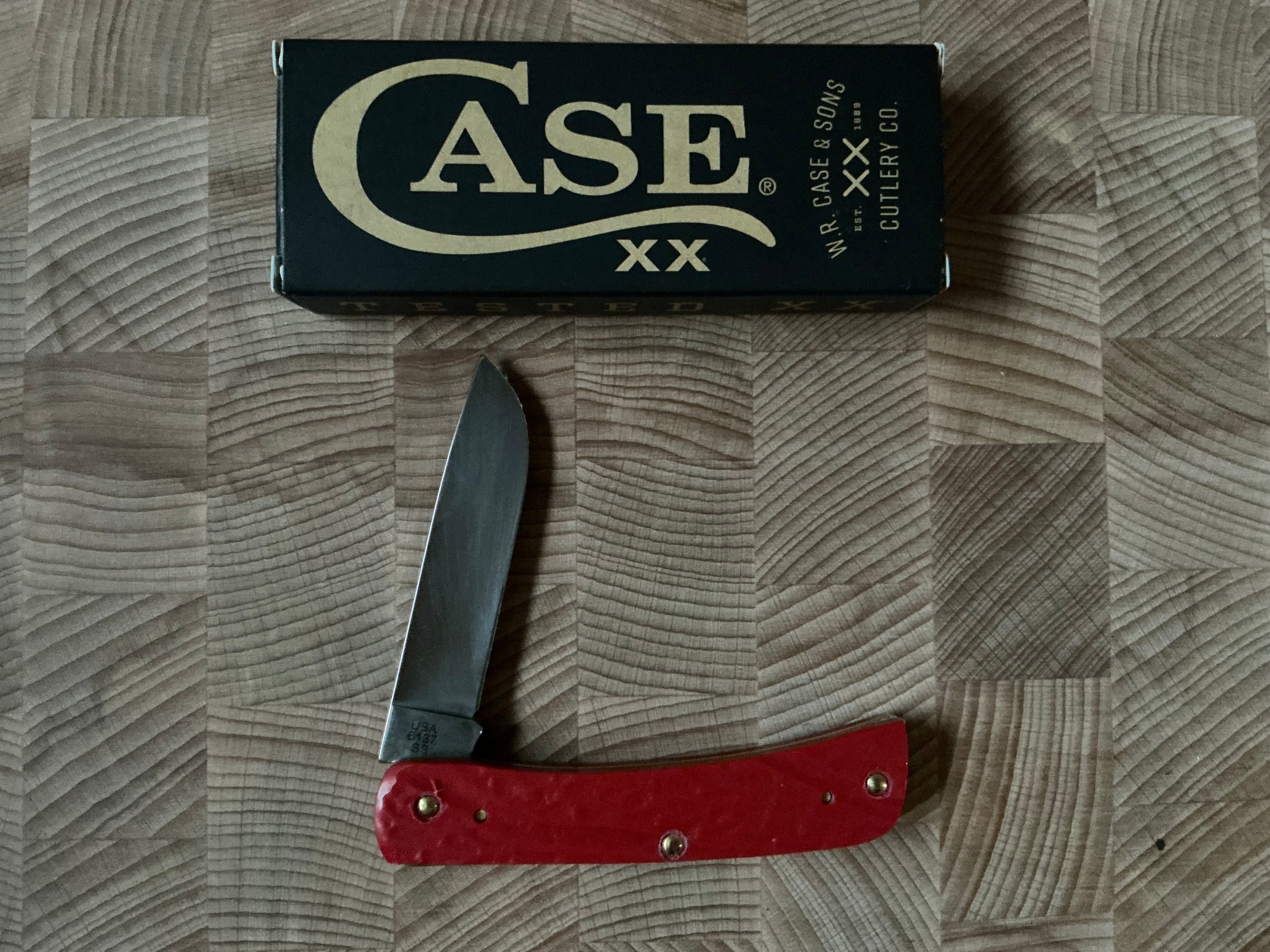 New in box - Red Synthetic Rough Jig Sod Buster Jr
